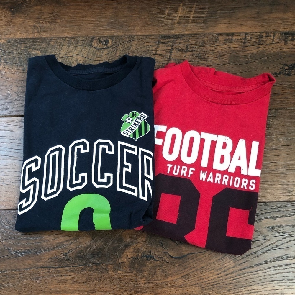 GAP Kids Soccer and Football Muscle Shirts - Lot‎ of 2 - Size L